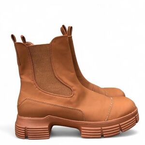 Brown Lug Chunky Platform High Top Combat Grunge Military Biker Boots Round Y2K